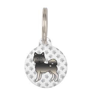 Agouti Alaskan Malamute Cute Cartoon Dog Pet Tag