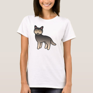 Agouti Cartoon Siberian Husky Dog T-Shirt