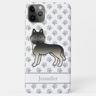 Agouti Siberian Husky Cartoon Dog & Name Case-Mate iPhone Case