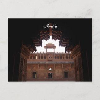 agra fort arch postcard