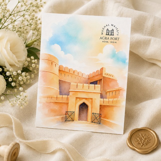 Agra Fort India | Architecture Landscape Holiday Postcard (Agra Fort India | Architecture Landscape Holiday Postcard)