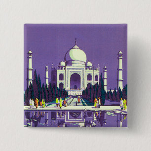 Agra ~ Taj Mahal 15 Cm Square Badge