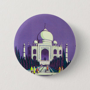 Agra ~ Taj Mahal 6 Cm Round Badge