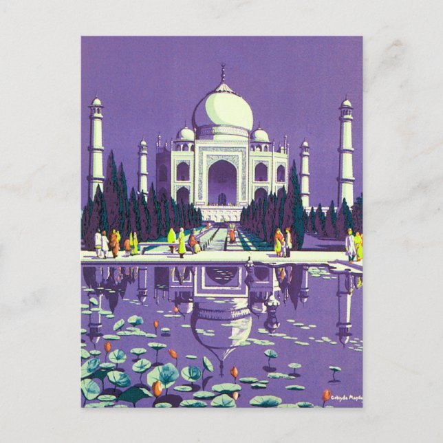 Agra ~ Taj Mahal Postcard (Front)