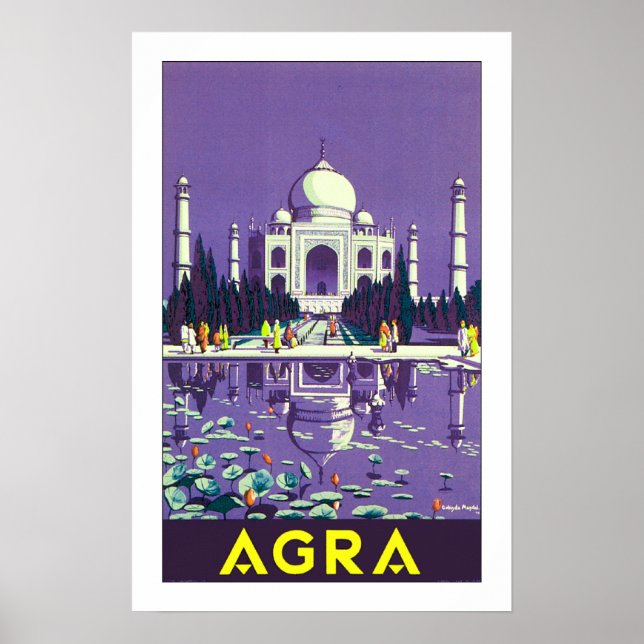 Agra ~ Taj Mahal Poster (Front)