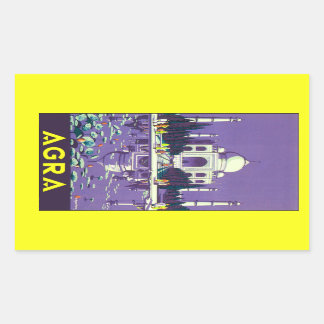 Agra ~ Taj Mahal Rectangular Sticker