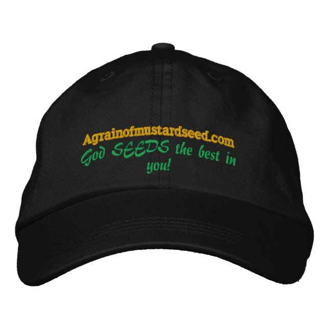 Agrainofmustardseed.com Logo Embroidered Hat (Front)
