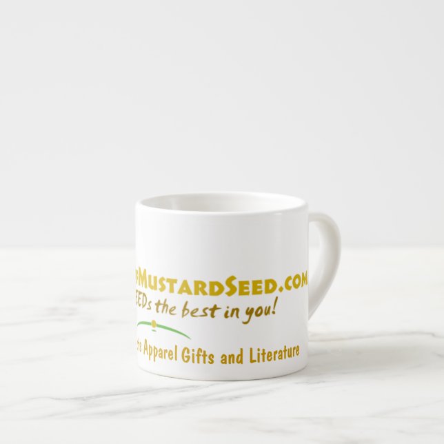 Agrainofmustardseed.com Logo Espresso Cup (Front Right)