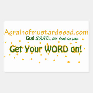 Agrainofmustardseed.com Rectangular Sticker