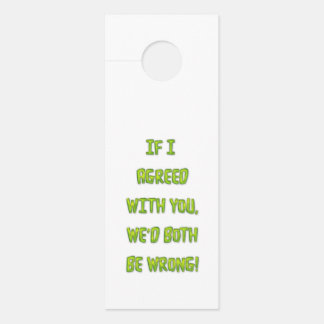 Agree funny text door hanger