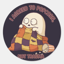 Agreed To Popcorn Not Trauma Cute Ghost Halloween