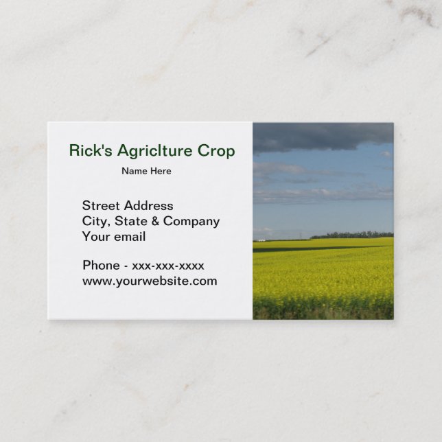 Agriclture Business Card (Front)