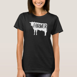 Agriculteur Graphic Cow Farmer Agriculture Tractor T-Shirt