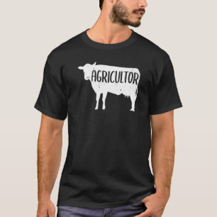 Agriculteur Graphic Cow Farmer Agriculture Tractor T-Shirt