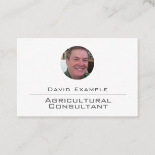 Agricultural Consultant with Photo of Holder Business Card