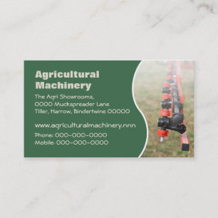 Agricultural crop spraying arm business card
