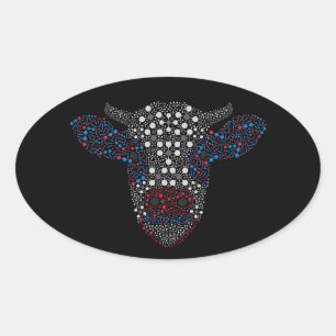 Agricultural Emissions Bull Oval Sticker