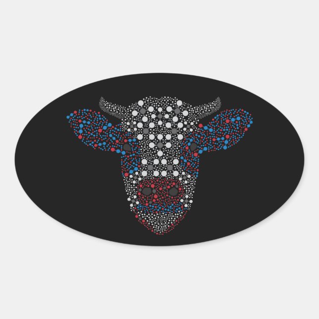 Agricultural Emissions Bull Oval Sticker (Front)