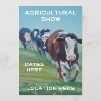 Agricultural Show Invitations 4 cows