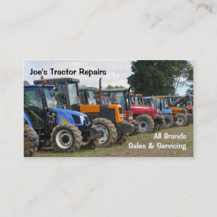 Agricultural tractors business card