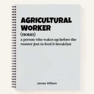 Agricultural Worker – Funny Job Definition Notebook