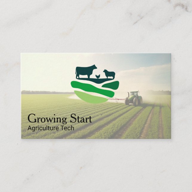 Agriculture | Farmer | Tractor Business Card (Front)