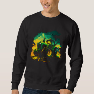 Agriculture farmers driving thick trekkers tractor sweatshirt