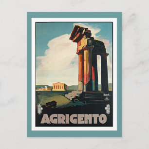 Agrigento Italy Vintage Travel Postcard