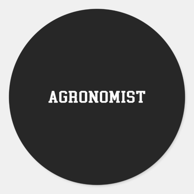Agronomist Classic Round Sticker (Front)
