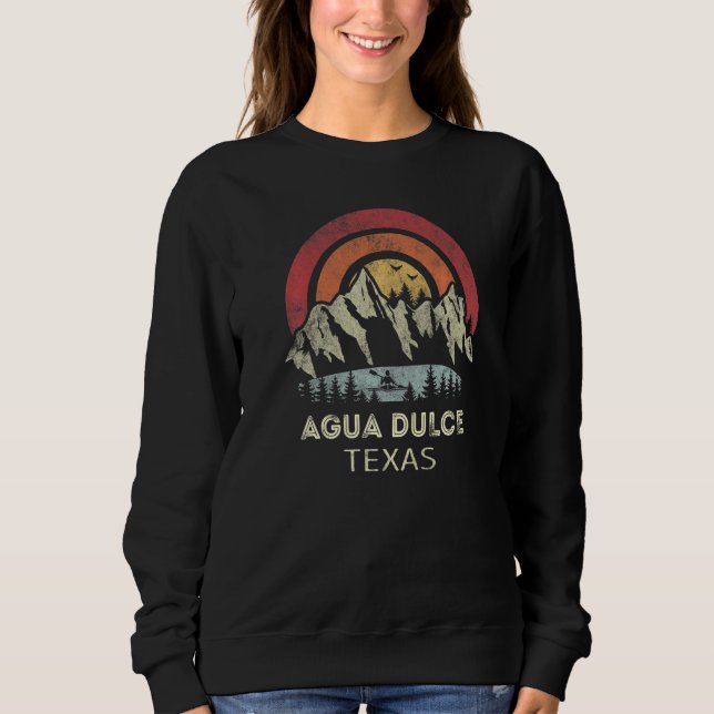 Agua Dulce Texas Mountain Sunset Sunrise Kayaking  Sweatshirt (Front)