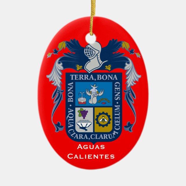 Aguascalientes*, Mexico Christmas Ornament (Front)