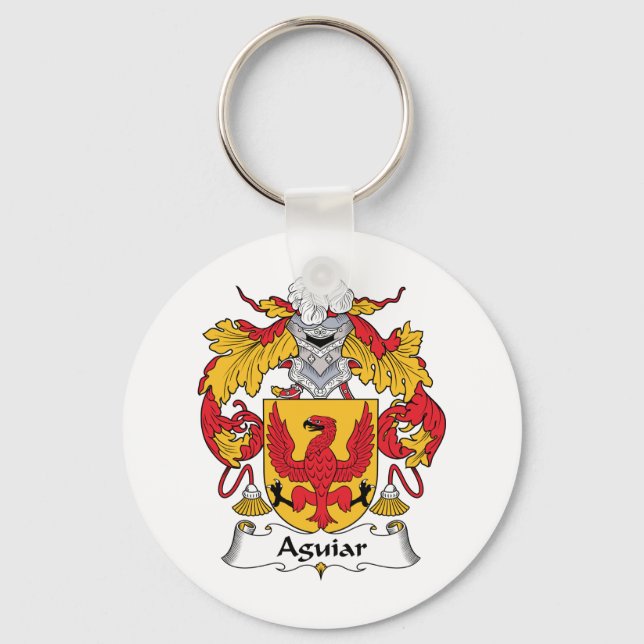 Aguiar Family Crest Key Ring (Front)