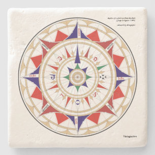 Aguiar Wind Rose Stone Coaster