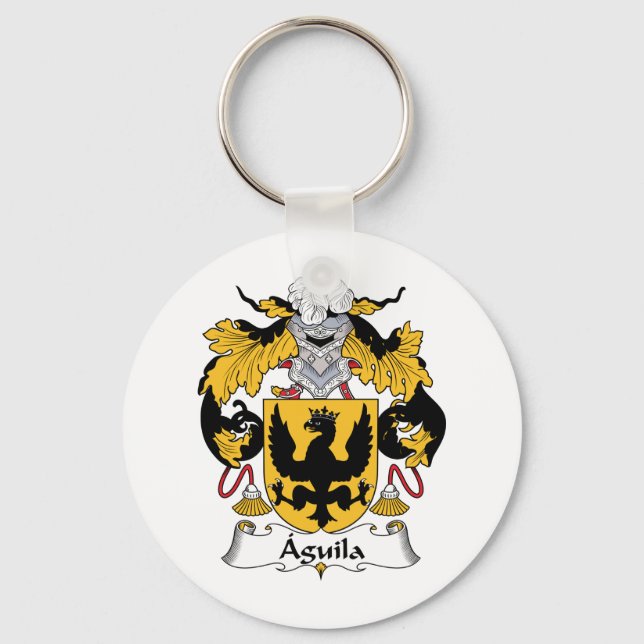 Aguila Family Crest Key Ring (Front)