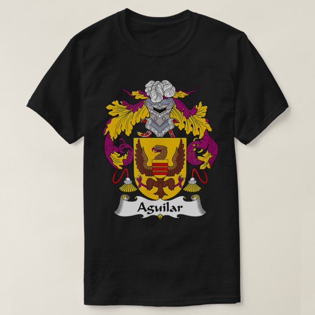 Aguilar Coat of Arms  Family Crest  T-Shirt (Design Front)
