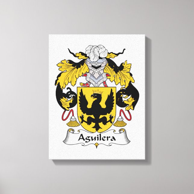 Aguilera Family Crest Canvas Print (Front)