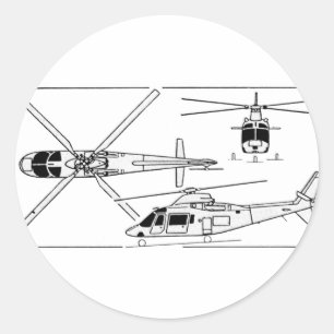Agusta 109 classic round sticker