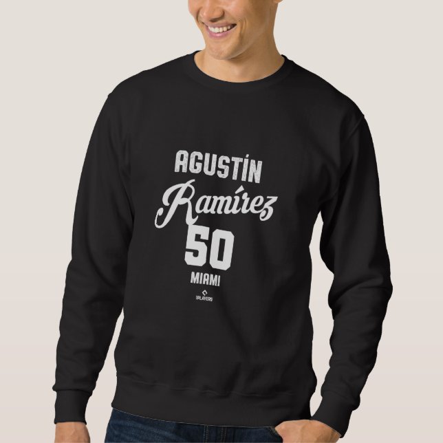 Agustin Ramirez 50 Miami Baseball Vintage MLBPA Sweatshirt (Front)