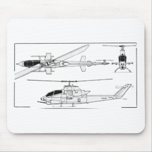 AH1 Blueprint Mouse Pad