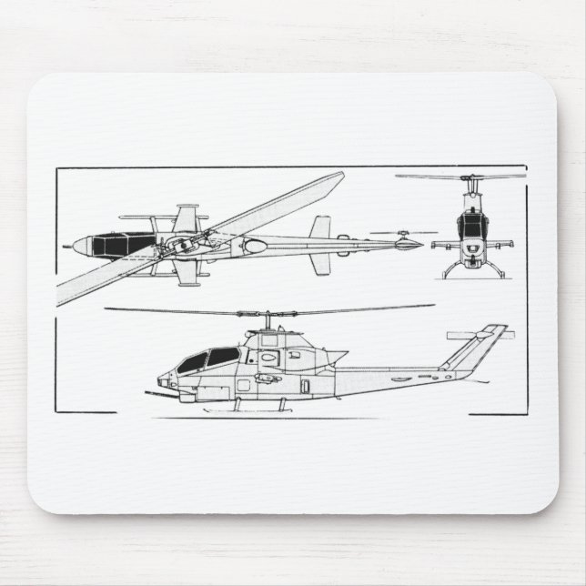 AH1 Blueprint Mouse Pad (Front)