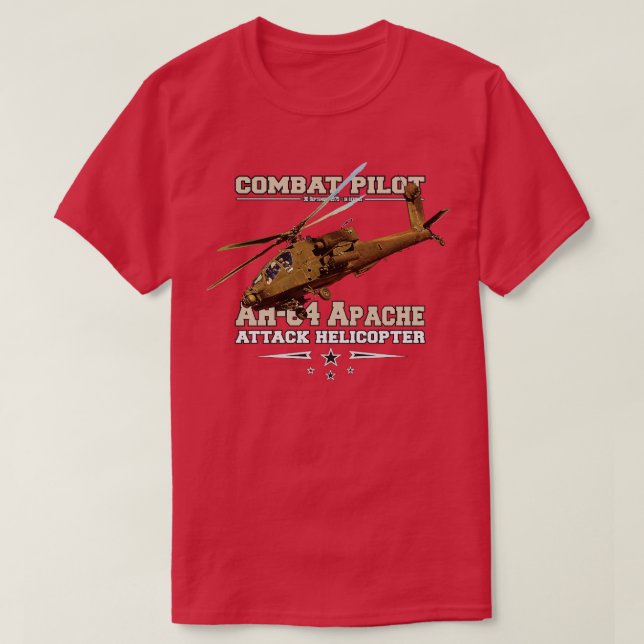 AH64 Apache attack helicopter 1 T-Shirt (Design Front)