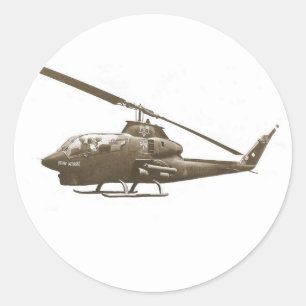 AH-1 cobra Classic Round Sticker