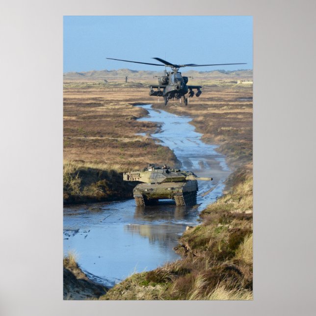 AH-64 Apache Helicopter Poster (Front)