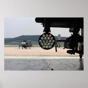 AH-64 Apache Helicopter Poster