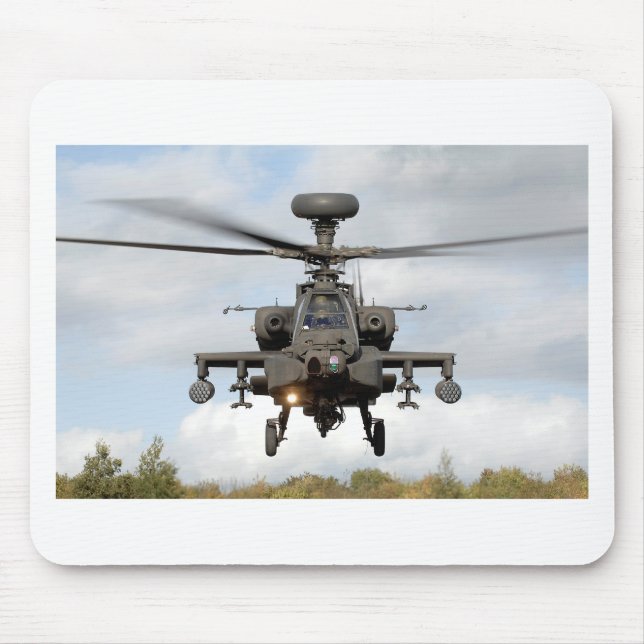 ah 64 apache longbow helocopter military mouse pad (Front)