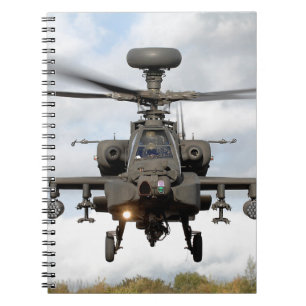 ah 64 apache longbow helocopter military notebook
