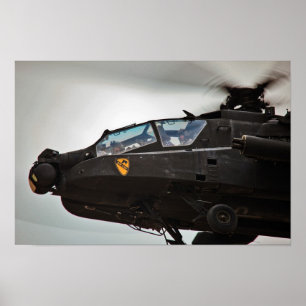 AH-64D Apache Helicopter Poster