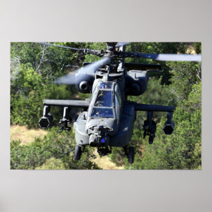 AH-64D Apache Helicopter Poster