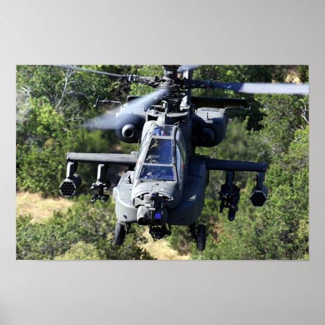 AH-64D Apache Helicopter Poster (Front)