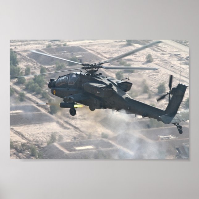 AH-64D Apache Helicopter Poster (Front)